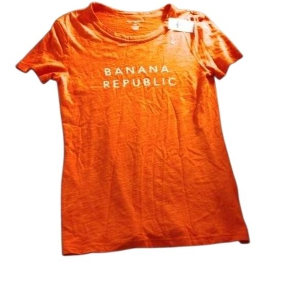 Banana Republic Orange Short Sleeve Tee - Picture 1 of 3